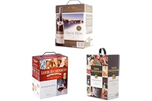 ‎FEINSTE WEINE BIB 3er Set - Bordeaux - Rhone - Languedoc - Rotwein Bag in Box Probierpaket