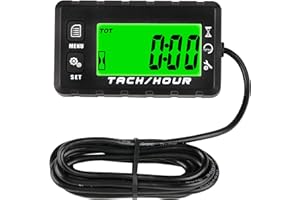Jayron JR-HM058 Tachymètre Numérique,2 Options de Système,Rappel de Maintenance du Compte à Rebours,Réglage du Rétroéclairage,pour Motos,Tondeuses à Gazon