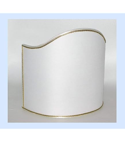 Ventolina Paralume In Cotone - Mezzo Paralume Bianco Avorio Per Lampada Da Tavolo, E27 - Foto 6