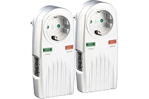 revolt Steckdose Blitzschutz: 2er-Set 6in1-Überspannungsschutz für TV, HiFi, LAN & Telefon (Überspannungsschutz Steckdose, Überspannungsschutz-Netzfilter, Überspannungschutz)