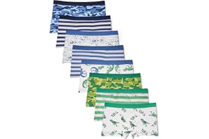 Basic Treasure 8-pack boxershorts för pojkar av OEKO-TEX bomull, barnkalsonger, underkläder för pojkar