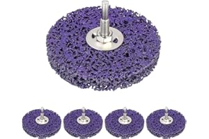 Angelkiss 5 Stück Scheibe Set, 100mm CBS Schleifscheibe Lila Grobreinigungsscheibe CBS Reinigungsscheibe für Winkelschleifer von Farbe, Rostschweißnähten, Oxidation Reinigen & Entfernen