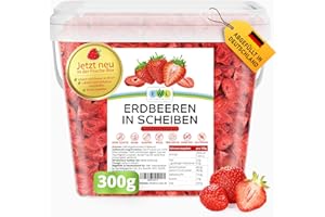 ‎EWL NATURPRODUKTE EWL Naturprodukte ERDBEEREN GEFRIERGETROCKNET 300g-leckere, schonend gefriergetrocknete Erdbeeren in Scheiben, frei von Zusatzstoffen -Deutsche Abfüllung- getrocknete Erdbeeren getrocknete Früchte