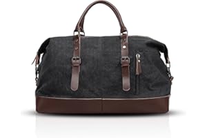 FANDARE Borsone da Viaggio di Tela Borsa da Viaggio Borsoni Tote da viaggio per Uomo Donna Borsone Palestra per Viaggi Multi-compartimenti Sacchetto di Toeletta per Viaggi Palestra Shopping Nero