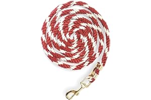 PFERDELINIS Lead Rope for Horse - Tie Rope in Various Stylish Designs, Lead Lead, Tie Rope Pony, Donkey, Goat (Red)