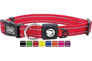 DDOXX Collare Cane Nylon, Riflettente, Regolabile | Tanti Colori e Taglie | Per Cani Piccoli Medi e Grandi | Collari per Cani, Gatti, Cuccioli Taglia Piccola Media Grande | Collarino Gatto | Rosso, L