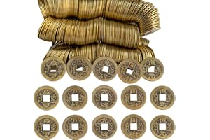 Porte Bonheur Chinois Monnaie,Mengger 100 Pièces Monnaie Feng Shui Chinoises 2.4cm,Monnaie I-Ching Fortune,Ornements Feng Shui Decoration Chinoise Symbolise la Richesse Chance Santé