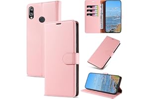 KKEIKO Funda para Huawei P20 Lite, Billetera Carcasa de PU Cuero, Anti Golpes Magnético Funda con Stand Function para Huawei P20 Lite, Rosa