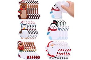 OUTUS 30 Pieces Christmas Notepad Winter Theme Self Sticky Notes Holiday Memo Notes for Work Study Decoration Present, Christmas Elements 5 Styles