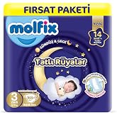 Molfix Tatlı R&uuml;yalar Fırsat Paketi 3 Beden Midi 168 Adet