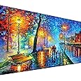 YALKIN Diamond Painting Kits for Adults, DIY Large 5D Diamond Painting Street (31.5 x 15.7 inch) Paint by Number with Gem Art Drill Diamond Painting Kits for Kids for Home Wall Decor