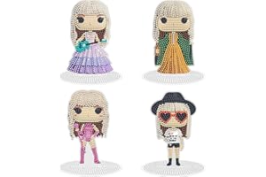 Ljevandria Taylor Diamond Painting Kits, Taylor Merch Diamant Painting Erwachsene 4 Stück Acryl Stand Up Dimond Painting Art Kit Geschenke für Freunde und Fans