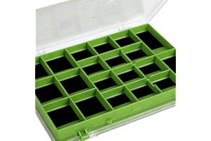 FLADEN Matt Hayes Adventure Magnetic Double Sided (42 sections) Fishing Hook Storage Box for Metallic Tackle Bits - 14.5 x 12 x 2cm - Great also for Swivels, Clips and Rings [19MH-21]