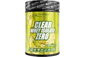 ‎IRONMAXX IronMaxx Clear Whey Isolate Zero - Lemon Ice Tea 400g Dose | Klares Molkenprotein-Isolat ohne Zucker | Laktosefreies Clear Protein | Protein Limonade mit fruchtig-erfrischendem Geschmack