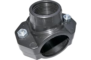 AERZETIX - C51889 - Collare di presa per tubi Ø50x1'' - con 2 bulloni - fascetta di derivazione per tubi secondari - raccordo in plastica per tubo acqua con filettatura femmina