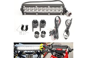 Letgoing Motorbike Headlight kits 60W 12-36V LED Light Bar Flood Spot 7/8" Handlebar For Enduro Electric Dirt Pit Bike E-bike YZ 250F/FX 450F/FX CRF250R/RX CRF450R/RX CRF450X (style C)
