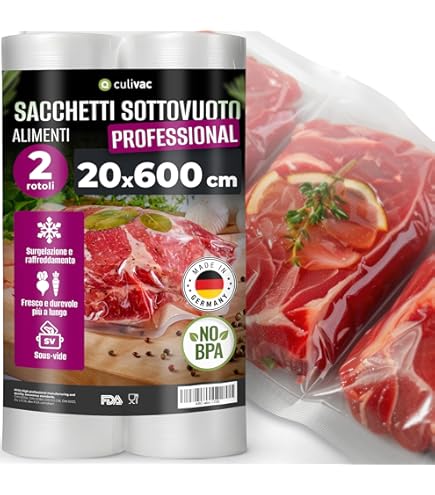 Rotoli Sottovuoto Per Alimenti 30x600cm - 2 Pezzi, Rilievati, Per Conservazione Cibi - Foto 6