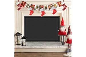 CADARA Fireplace Blocker Blanket Stops Heat Loss, Magnetic Fireplace Draft Stopper, Indoor Fire Place Draft Cover with Hook and Loop Tapes, Cold Air Blocker Save Energy, Black 36" W x 30" H