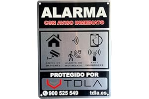 EWIG Cartel alarma. NO PARECE REAL, LO ES. Cartel Zona Videovigilada - Señal Aviso Policia - Carteles Disuasorios - Interior Y Exterior - Placa alarmas videovigilancia 28X21CM