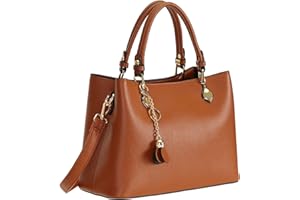 WEILIAN Elegant Handbags for Women Soft Vegan Leather Tote Bag Medium
