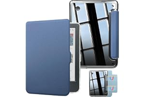DMLuna Detachable Magnetic Case for 6" Kobo Clara BW (Model N365) / Clara Colour (Model N367) / 2E, Slim Lightweight Clear Back Shell Removable Cover with Auto Wake/Sleep
