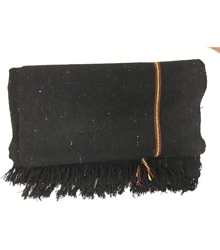 Buy Basil Living Handmade Original Black Woollen Blanket (Ghongadi