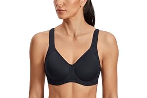 SYROKAN Sujetador Deportivo Alto Impacto X-Back Tallas Grandes Cómodo para Mujer