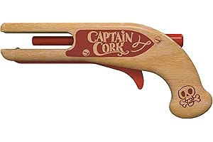 NEUE FREUNDE INVENTING & PRODUCING SCHNICKSCHNACK Neue Freunde® Captain Cork Piratenpistole für Kinder - inklusive 3 Weinkorken als ungefährliche Geschosse - Perfekt für Fasching, Karneval, Piraten, Verkleidung, und Party - Hochwertige Qualität
