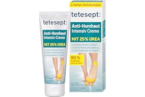 tetesept Crema intensiva anticallosidades – Crema para pies con complejo hidrolipídico y 25% de urea – pomada para pies para reducir eficazmente los callos visibles – 1 x 75 ml