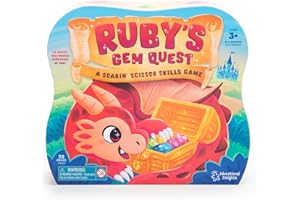 EDUCATIONAL INSIGHTS Learning Resources Jeu de compétences La Chasse aux Pierres précieuses de Ruby, Jouet Mixte, Introduction à l'utilisation des Ciseaux, Jeux éducatifs, dès 3 Ans
