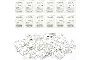 KASURE 250 Sachet Anti Humidité en Gel de Silice, Anti Humidité Able Silice Réutilispour La Nourriture, Sachet Deshumidificateur, pour Placard, Voiture, Chaussures, Etc (1g/sac)