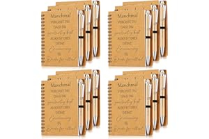 Sinmoe 12 Set Dankeschön Geschenk für Kollege Lehrer Mitarbeiter Mitgebsel Abschiedsgeschenk Team Inspirierend A6 Notizbuch Danke für Alles Kugelschreiber(Manchmal Vergisst Du Dass Du Großartig Bist)