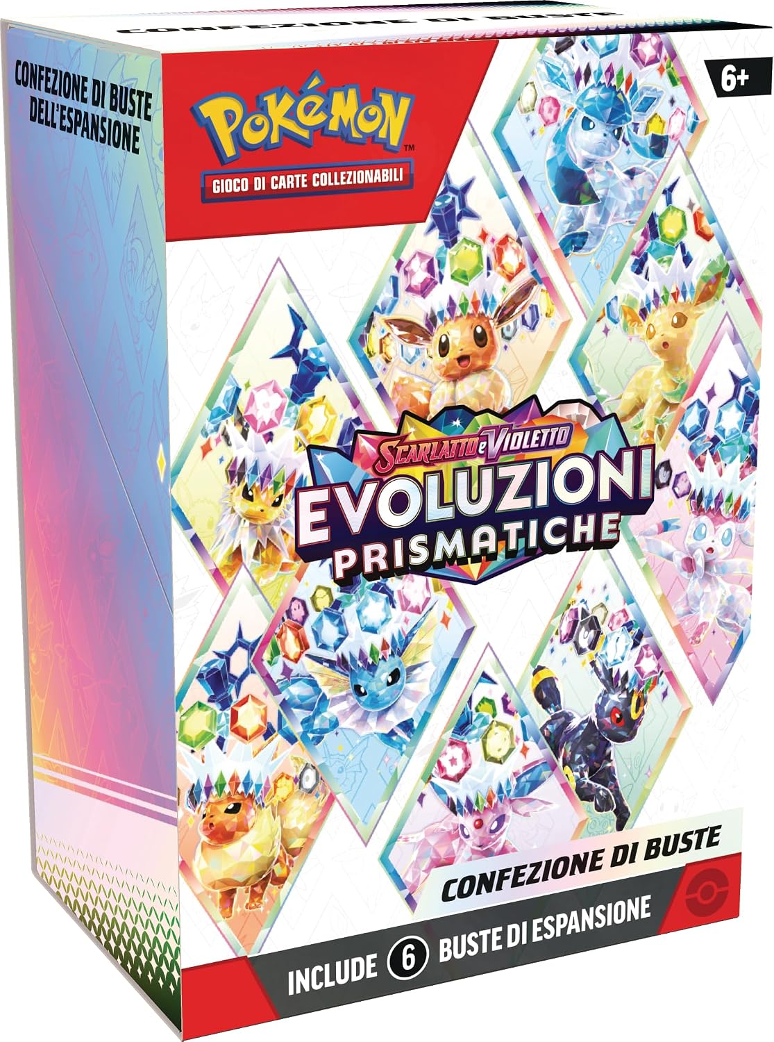 GCC Pokémon: confezione di buste dell’espansione Scarlatto e Violetto - Evoluzioni Prismatiche (sei buste di espansione)
