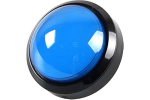 EG STARTS 4 Pollici 100 Millimetri Big Dome 12V LED ha Illuminato Pulsanti con microinterruttore per la Macchina della Galleria Videogiochi Parts (Blu)