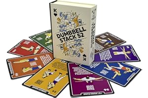 Stack 52 Dumbbell Exercise Cards. Dumbbell Workout Playing Card Game. Video Instructions Included. Perfect for Training with Adjustable Dumbbell Free Weight Sets and Home Gym Fitness.