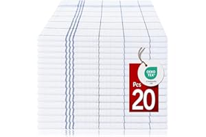 ‎PATAYA Pataya 20er Set Geschirrtücher Baumwolle – Oeko-TEX Zertifiziert Extrem saugstark Trockentücher Küchenhandtücher Küchentücher Geschirrhandtücher Waschbar bis 90°C - Blau