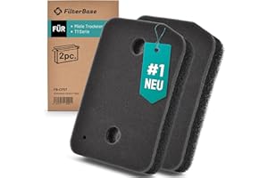 FilterBase® 2er Set Filter für Miele Trockner 9164761 Fein-Grob CF57 | T1 Serie Wärmepumpentrockner Active Family Schwammfilter Kondenstrockner Fusselfilter Filtermatte (207 x 157 x 30 mm)