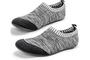 KOWAYI Kapcie męskie, skarpety domowe, damskie, zamknięte, kapcie domowe, buty do chodzenia boso