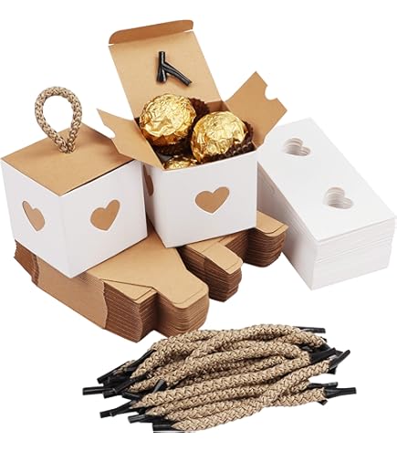 50 stuks snoepdoosjes van kraftpapier, gastgeschenken met koord, kompas, aarde-accessoires, voor snoep, bonbons, kleine geschenken, afstudeerfeesten en decoratieve bruiloft
