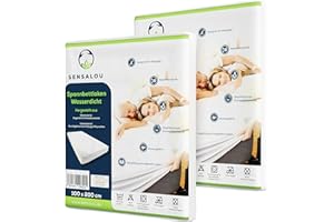 Sensalou Inkontinenz Spannbettlaken wasserdicht Doppelpack weiß - 100x200 cm 2X Set