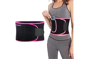 TOULIFLY Bauchweggürtel Herren Damen, Bauchweg Schwitzgürtel Zum Waist Trainer, Fitness Gürtel Verstellbarer, Schweiß Taillenformer Trimmer Gürtel, Hula Hoop Gürtel, Sauna Fitness Kampagnen(Rosa)