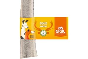 NATURAL DOG TREATS 100% Naturalne Poroże Jelenia dla Psów Długotrwała Zabawka do Gryzienia dla Psa, Rozmiar Średni