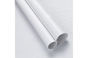 Decorflix Vinilo Autoadhesivo Blanco con Ligero Relieve, Lamina Resistente a la Humedad y Lavable. para Usar en Todo Tipo de Muebles: armarios, estanterías, Puertas, mesas, etc. (60x300cm)