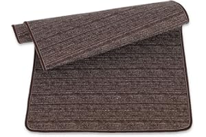 CASATESSILE CASA TESSILE Alfombra de Cocina Ancho 53 cm Melange. Corredor de Cocina Antideslizante, Alfombrilla de Fregadero Lavable a máquina. - Marrone, 150 cm.
