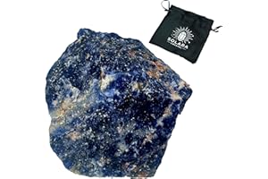 Solara Crystal | Raw Healing Crystals – Natural Amethyst, Quartz, Citrine & More | Chakra Balancing, Meditation, Energy Cleansing, Spiritual Decor, Gift Bag Included (Sodalite)