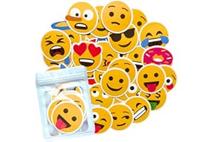HNTR® Emotion Stickers | 50 Large Smiely Face Decals | Fun & Expressive Vinyl Stickers for Laptops, Water Bottles, Notebooks & DIY Crafts