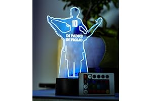 Shop and Solve FootballLED - Luce 3D dream luce notturna - lampada USB e batteria con telecomando, 16 colori e 5 modalità idea regalo padre tifoso idea regalo festa del papà (Di padre in Figlio)