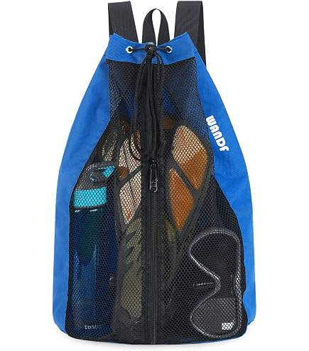 Tyr Big Mesh Mummy Sac De Sport – 20L, Maille Nylon, H64xL48cm, Pour Natation, Bretelles Réglables