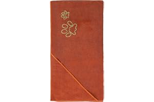 Winthome Super chłonny ręcznik do suszenia psów, ręcznik kąpielowy dla zwierząt z mikrofibry (77 x 97 cm, brązowy)