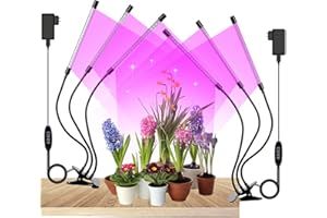 DREYOO 2 Pièces Lumières de Plante Horticole à LED pour Plantes d'Intérieur, Lampe de Croissance à Spectre Complet à 60 LED avec Minuterie 3/9/12H, 10 Types de Luminosité et 3 Modes d'Éclairage